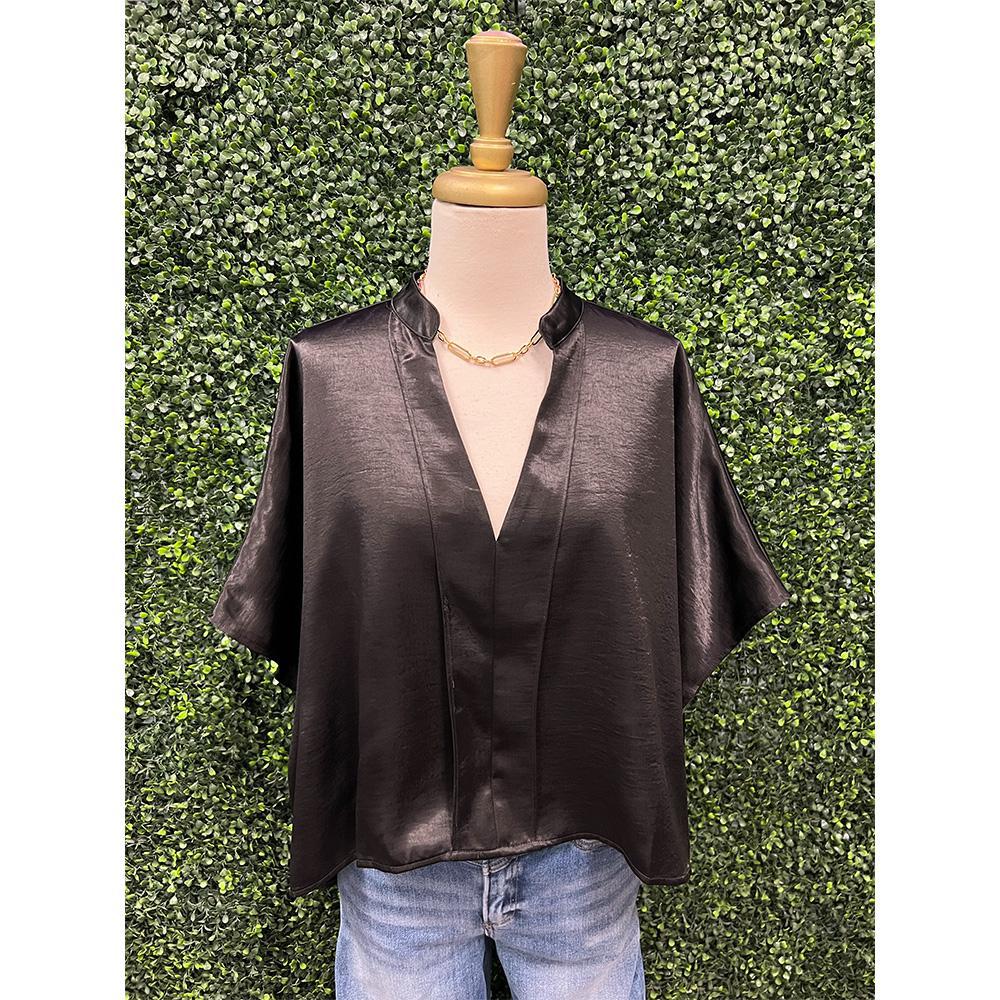 Brianna Black V-Neck Short