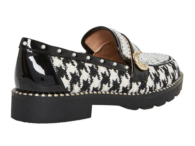 Mariam Houndstooth Loafers by Betsey Johnson