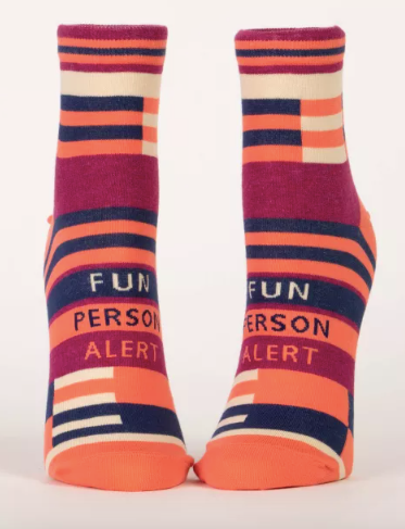 Fun Person Alert W-Ankle Socks
