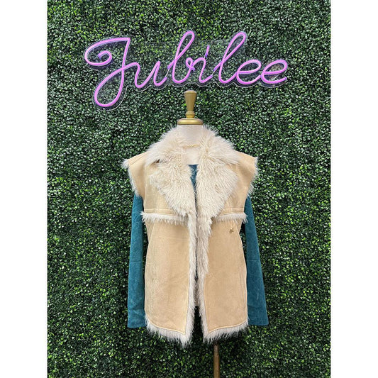 Tan Faux Fur Vest