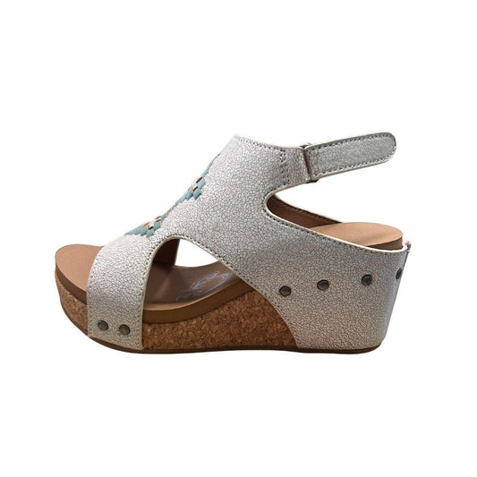 Hana Turquoise Wedge Shoe