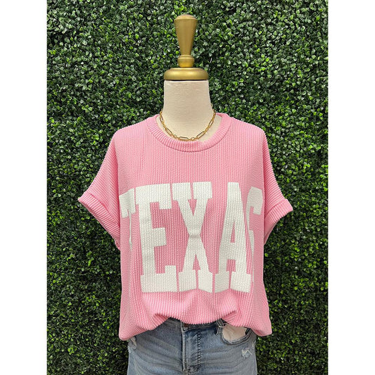 Baby Pink Texas Sweatshirt Top