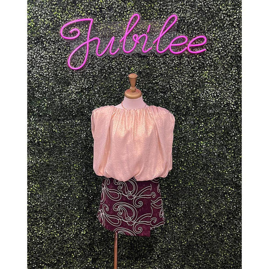 Phoebe Merlot Swirl Skort