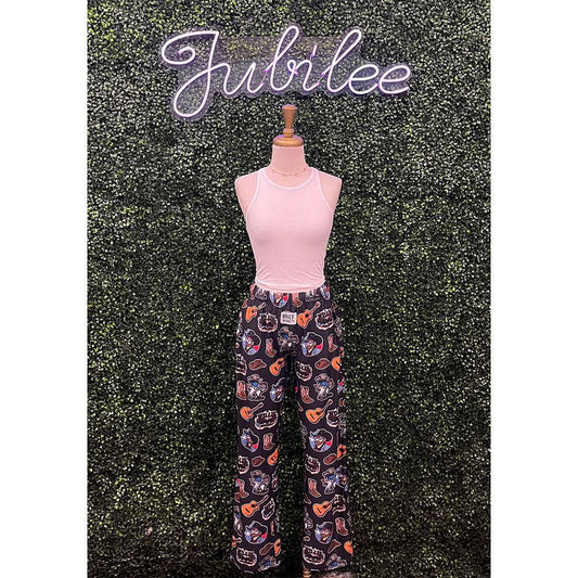 Willie Nelson Patriotic Sticker Lounge Pants
