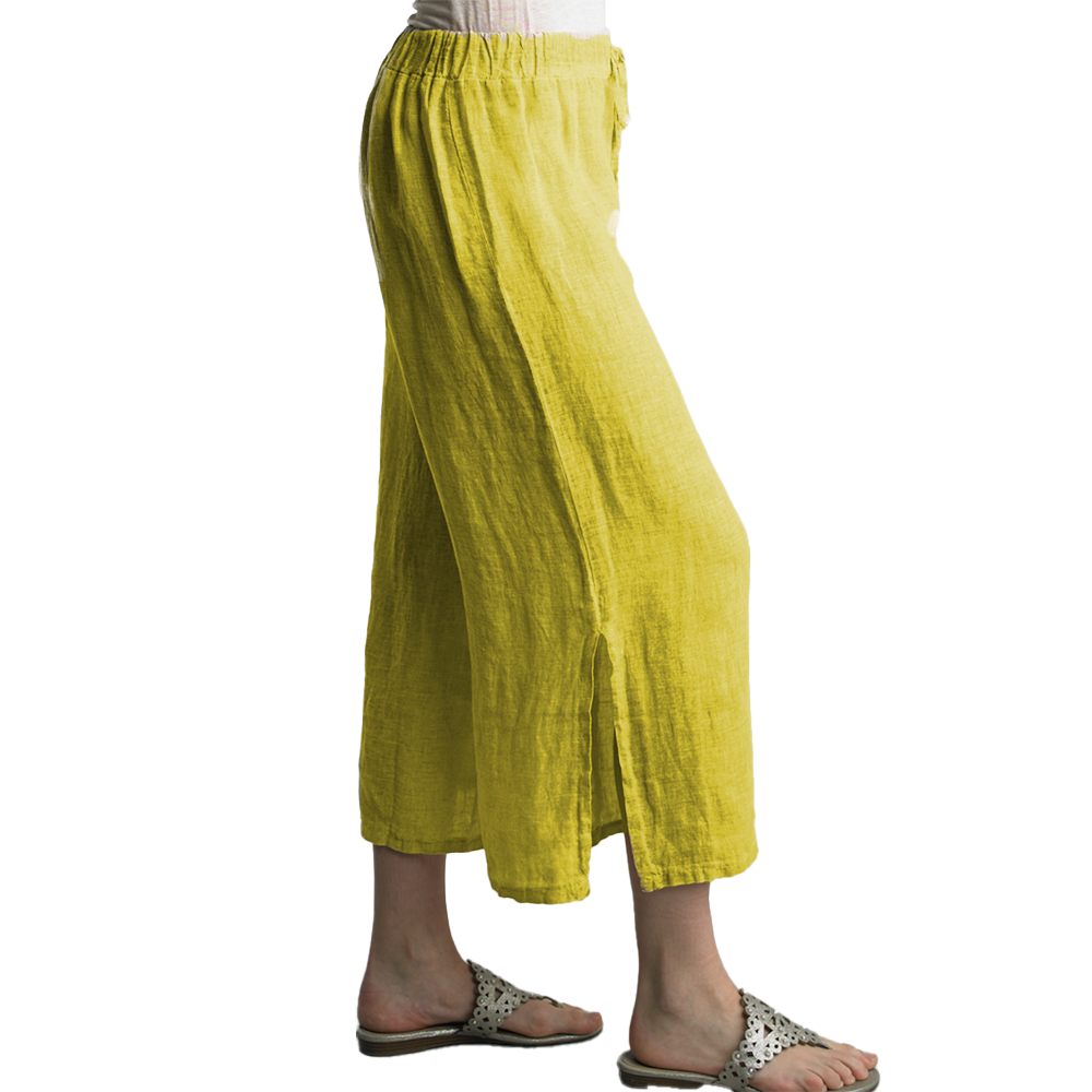 Citron Wide Leg Linen Pants