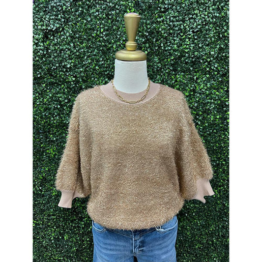 Maleni Copper Sparkle Top