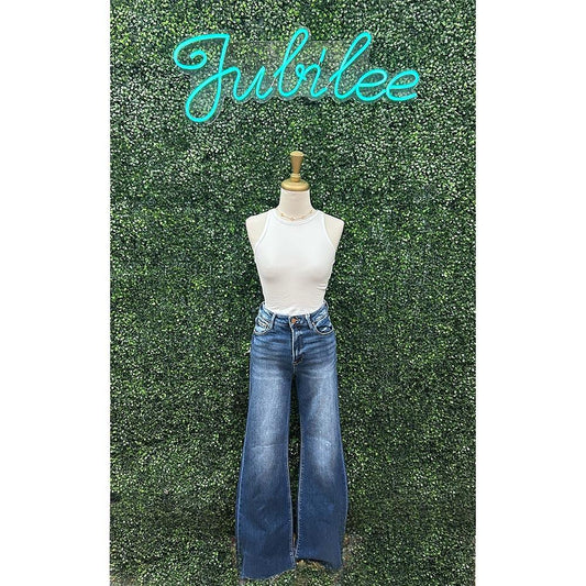 Crissy Dark High Rise Flare Jeans