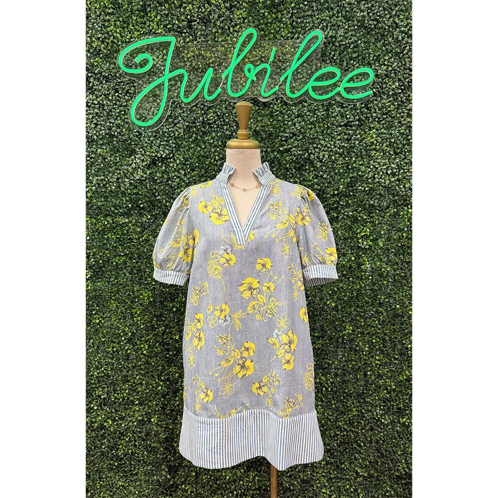 Darisse Denim Floral Mini Dress