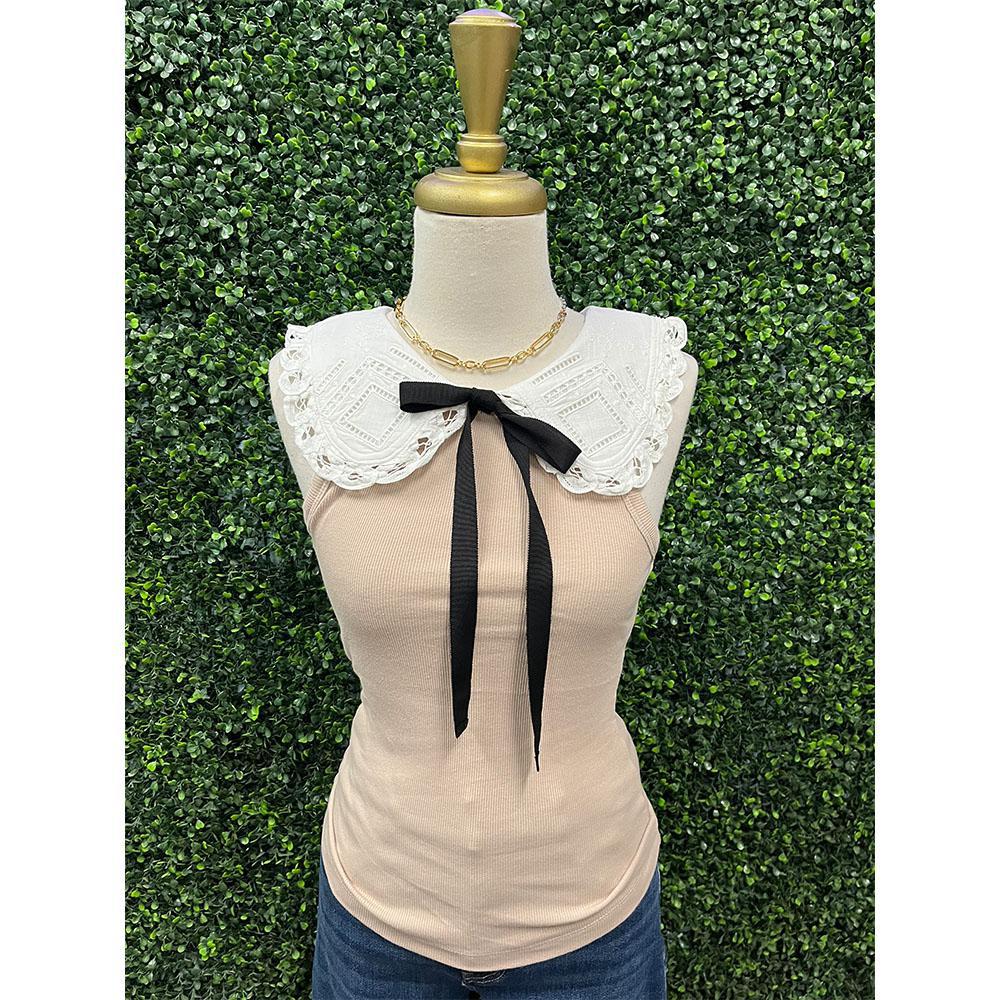 Hazel Lace Collar Top