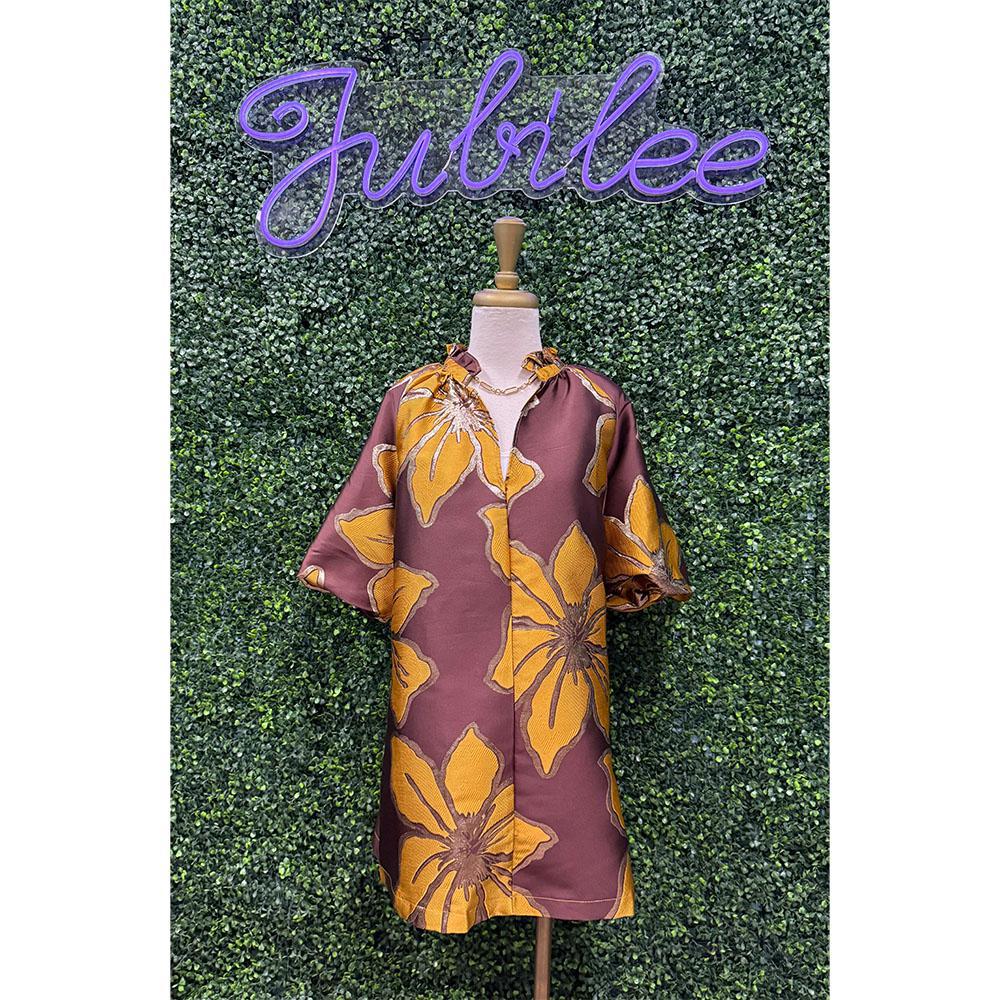 Haley Golden Flower Dress