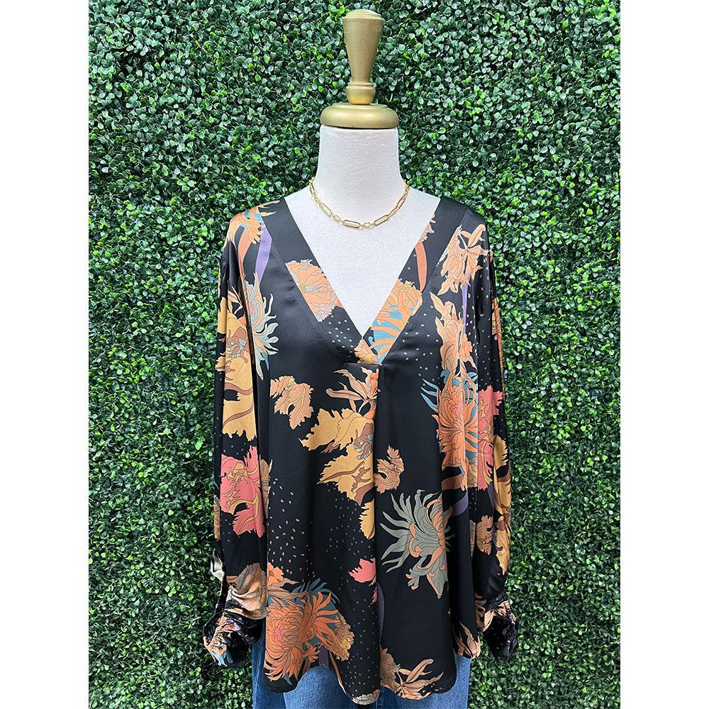 Leya Floral Satin Top