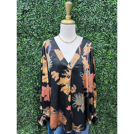 Leya Floral Satin Top