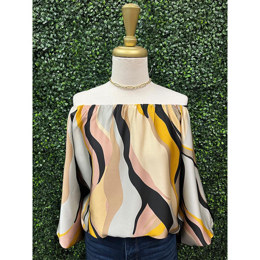 Carissa Cream Multi Color Top