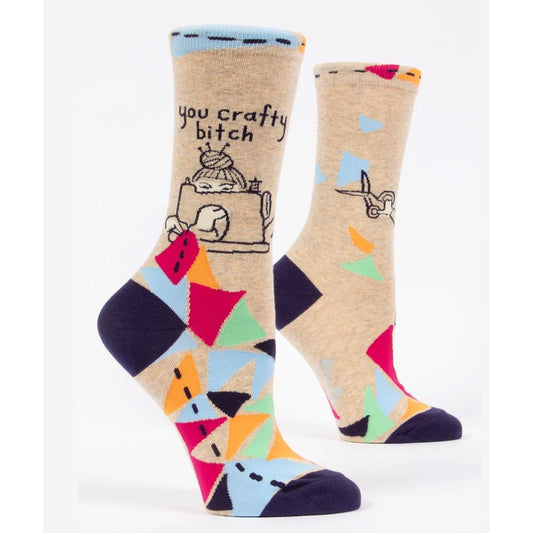 You Crafty Bitch W-Crew Socks