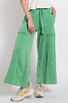 Evergreen Mineral Wash Terry Knit Pants