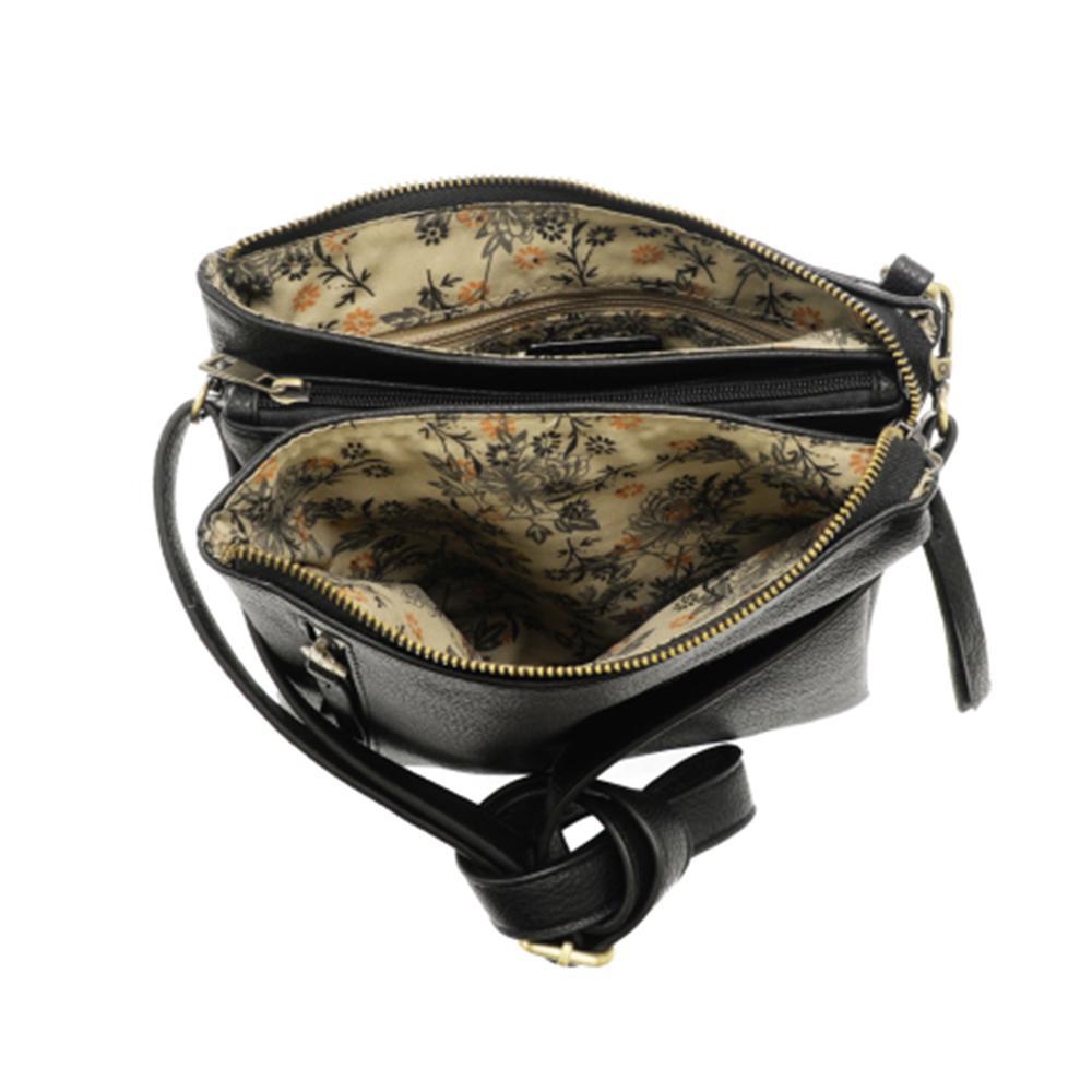 Black Dawn Multi Pocket Compact Crossbody Bag