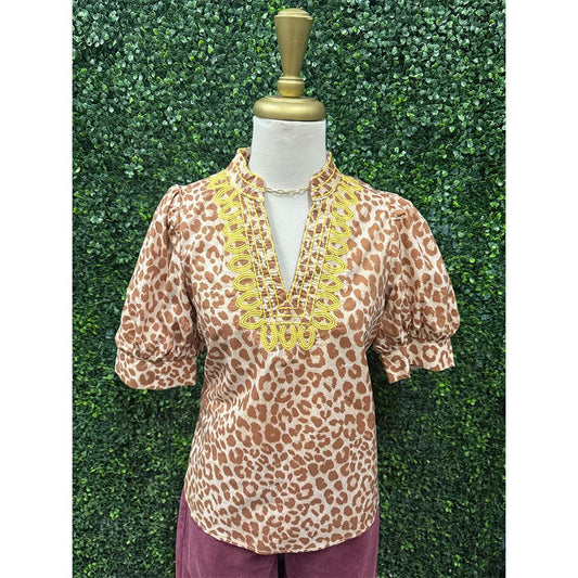 Portia Leopard Top