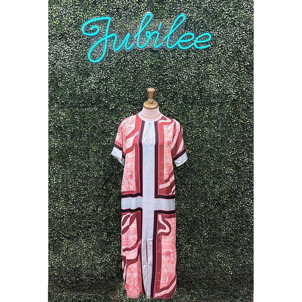 Makayla Satin Floral Dress