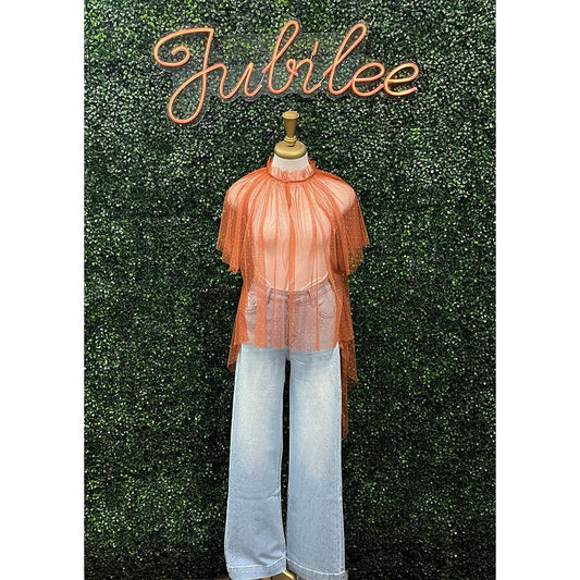 Ashalyn Clear Studded Wide Leg Jeans