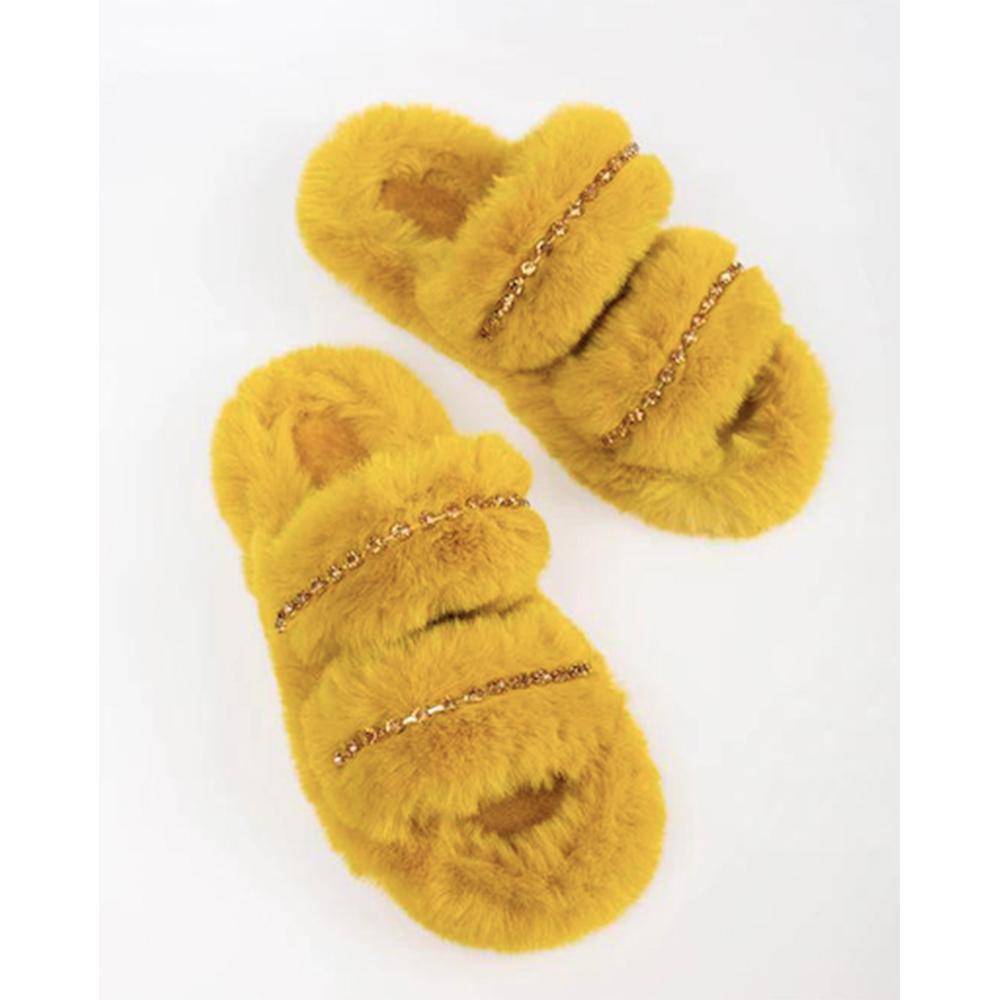 Daisy Charlotte Faux Fur Slippers