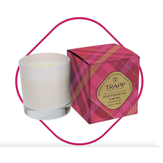 Seasonal Candle Peppermint Swirl 7 oz. Candle in Signature Box
