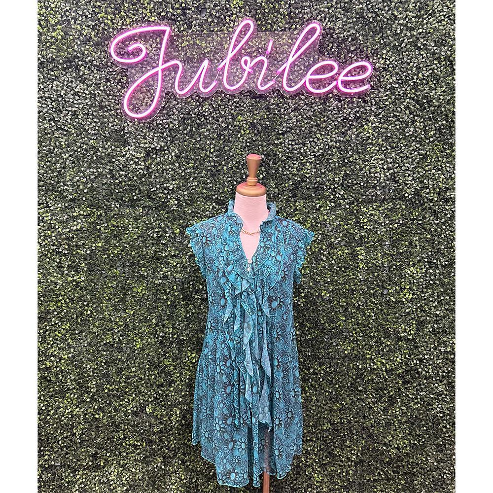 Bettie Turquoise Mesh Dress