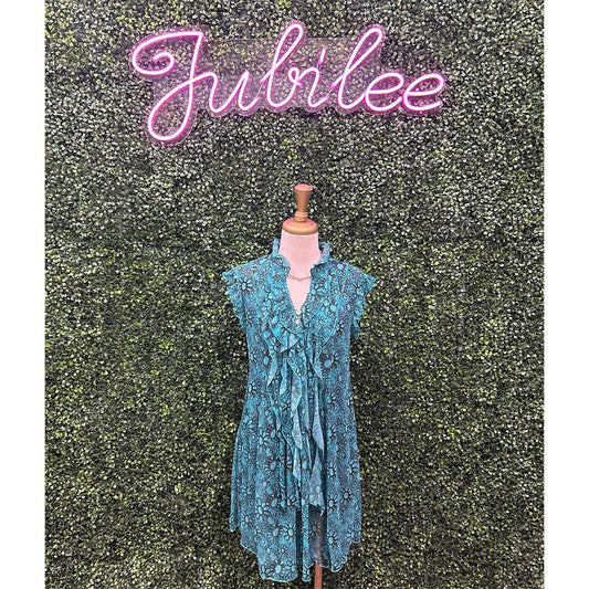 Bettie Turquoise Mesh Dress
