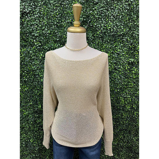 Golden Tie Back Woven Top