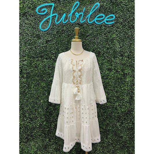 Giselle White Off The Shoulder Dress