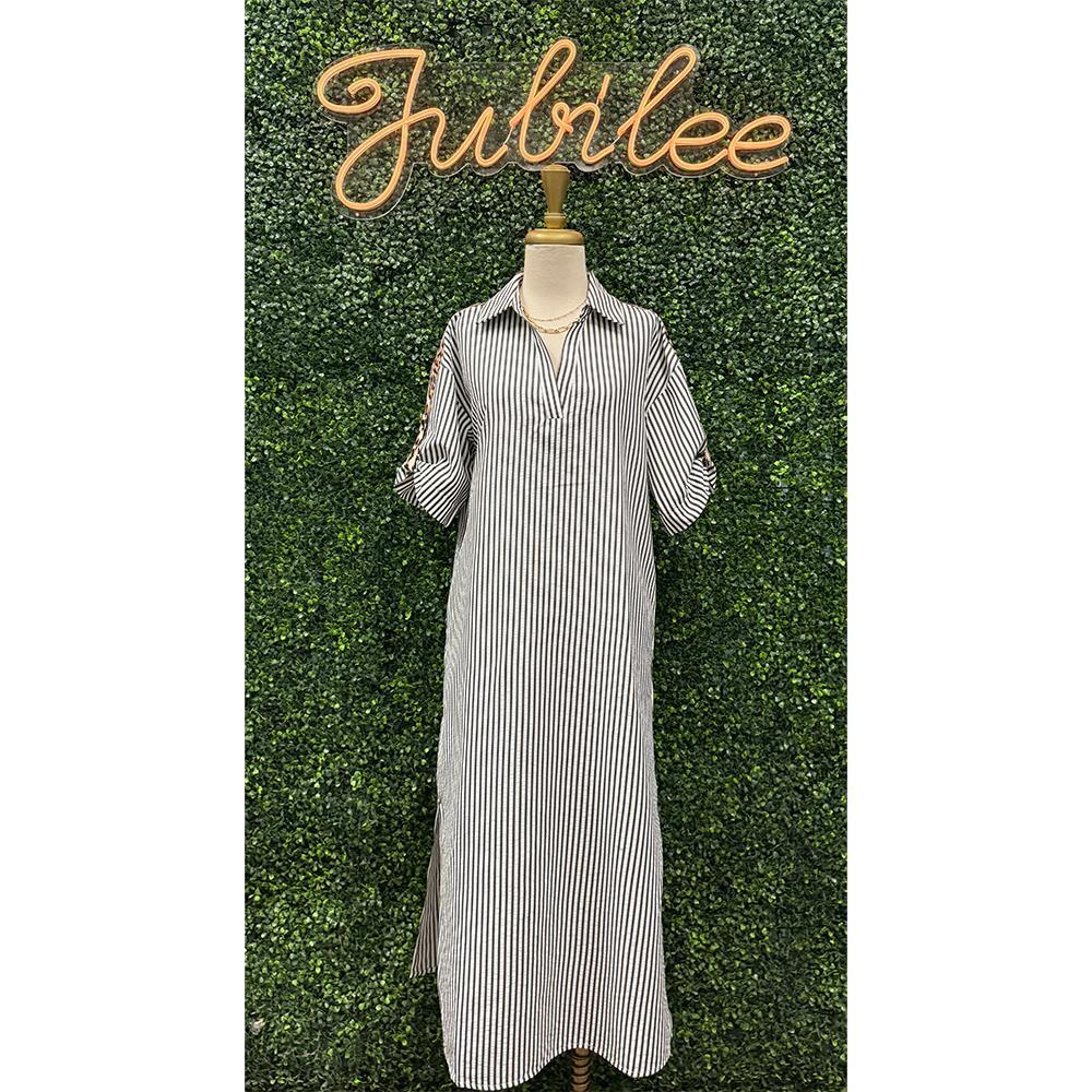 Aria Stripe Long Dress
