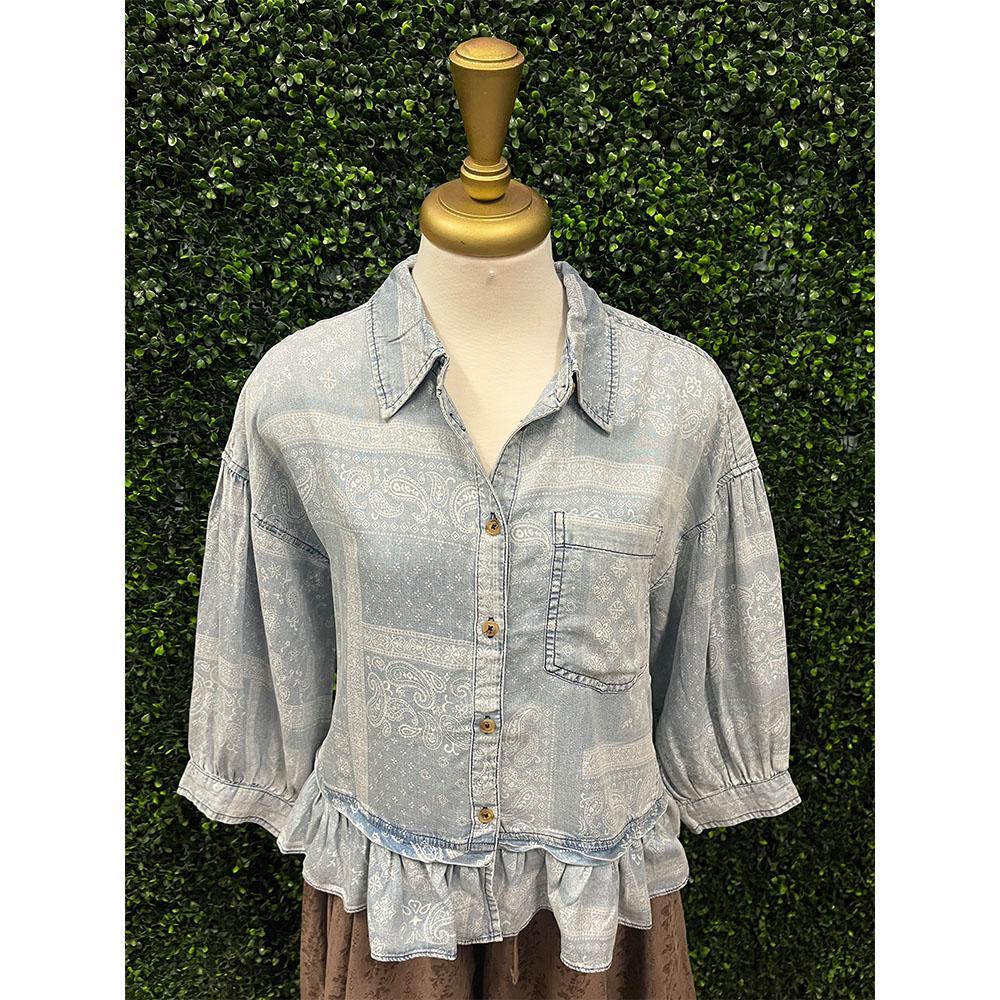 Asha Light Denim Top