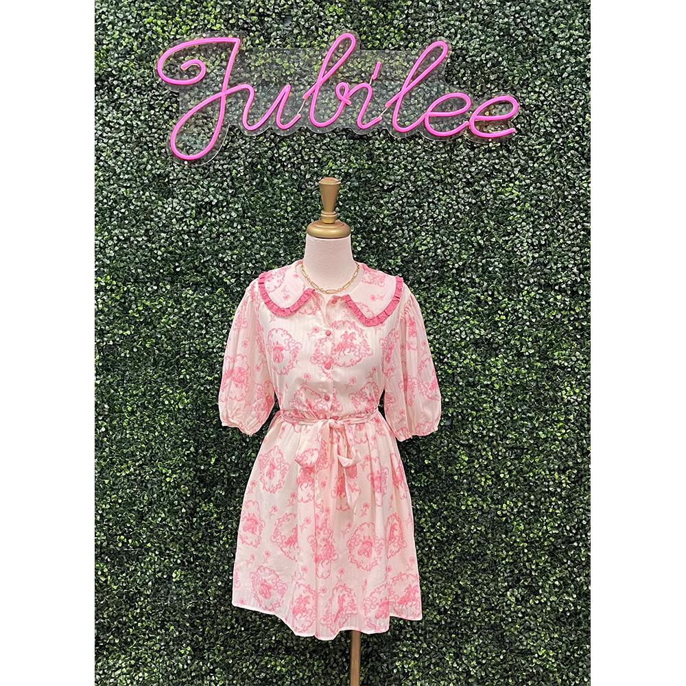 Maisie Pink Pony Dress