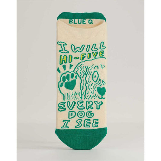 I Will Hi-Five Every Dog I See Sneaker Socks