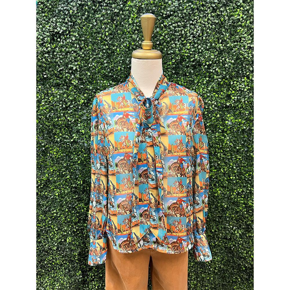 Pop Art Cowboy Blouse