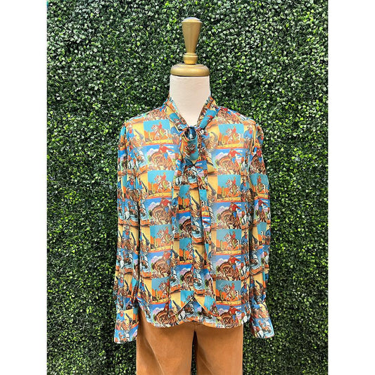 Pop Art Cowboy Blouse