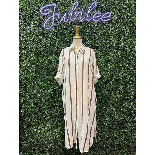 Tabacco Stripe Lia Bella Dress