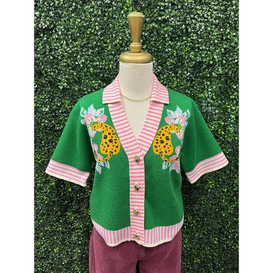 Galina Tiger Cardigan Top