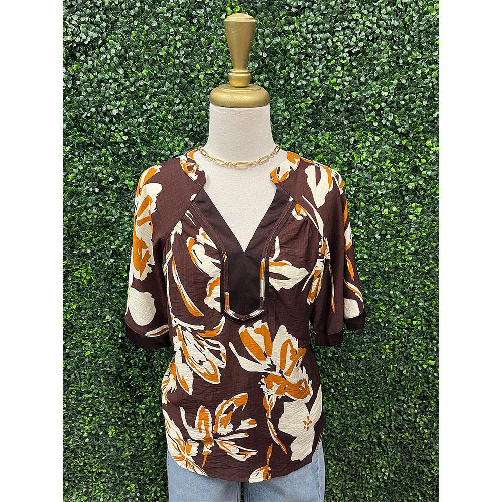 Darla Floral V-Neck Top