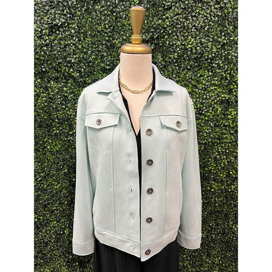 Cactus Mint Suede Jacket