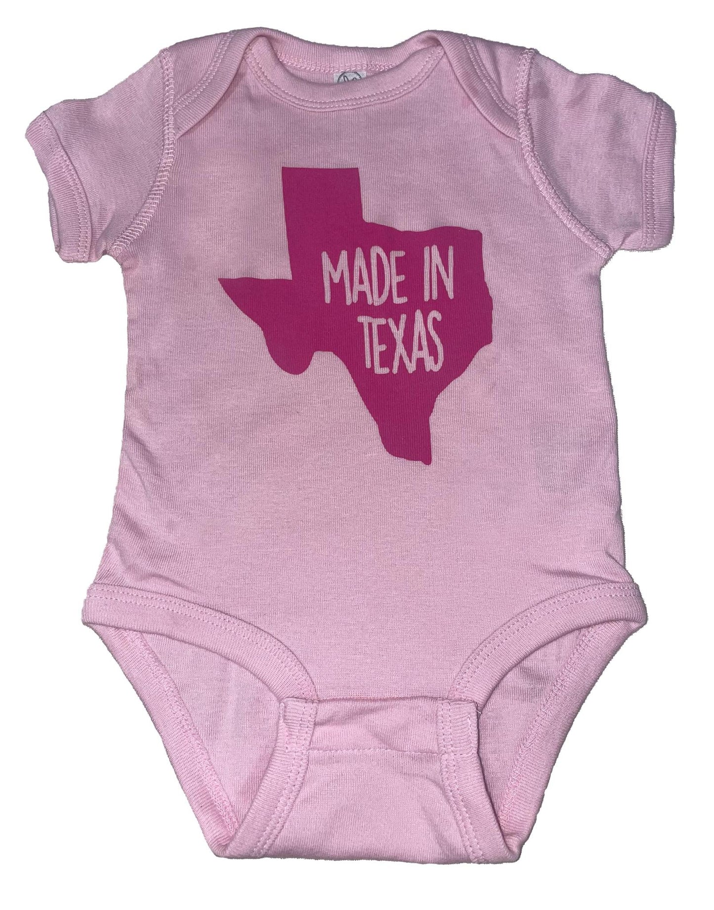 Pink Made in Texas Baby Onesie