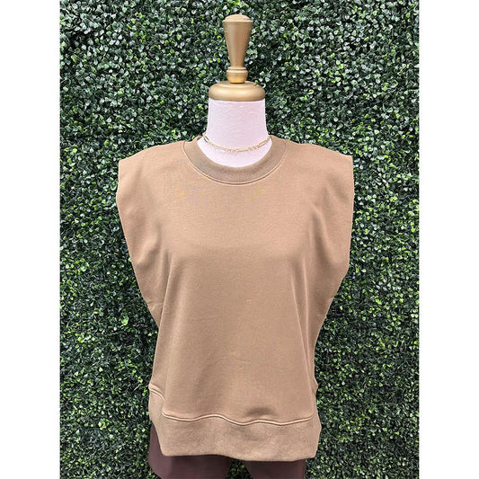 Olive Rib Detail Top