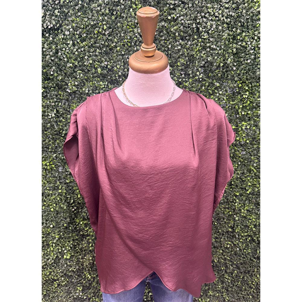 Melanie Mocha Silk Tunic Top