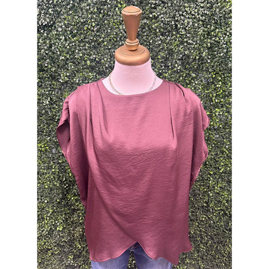 Melanie Mocha Silk Tunic Top