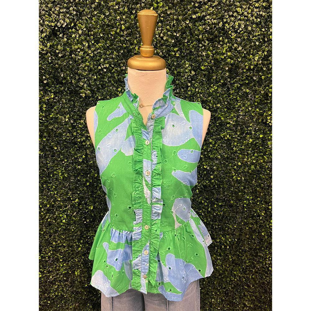 Beverly Green Blue Blouse