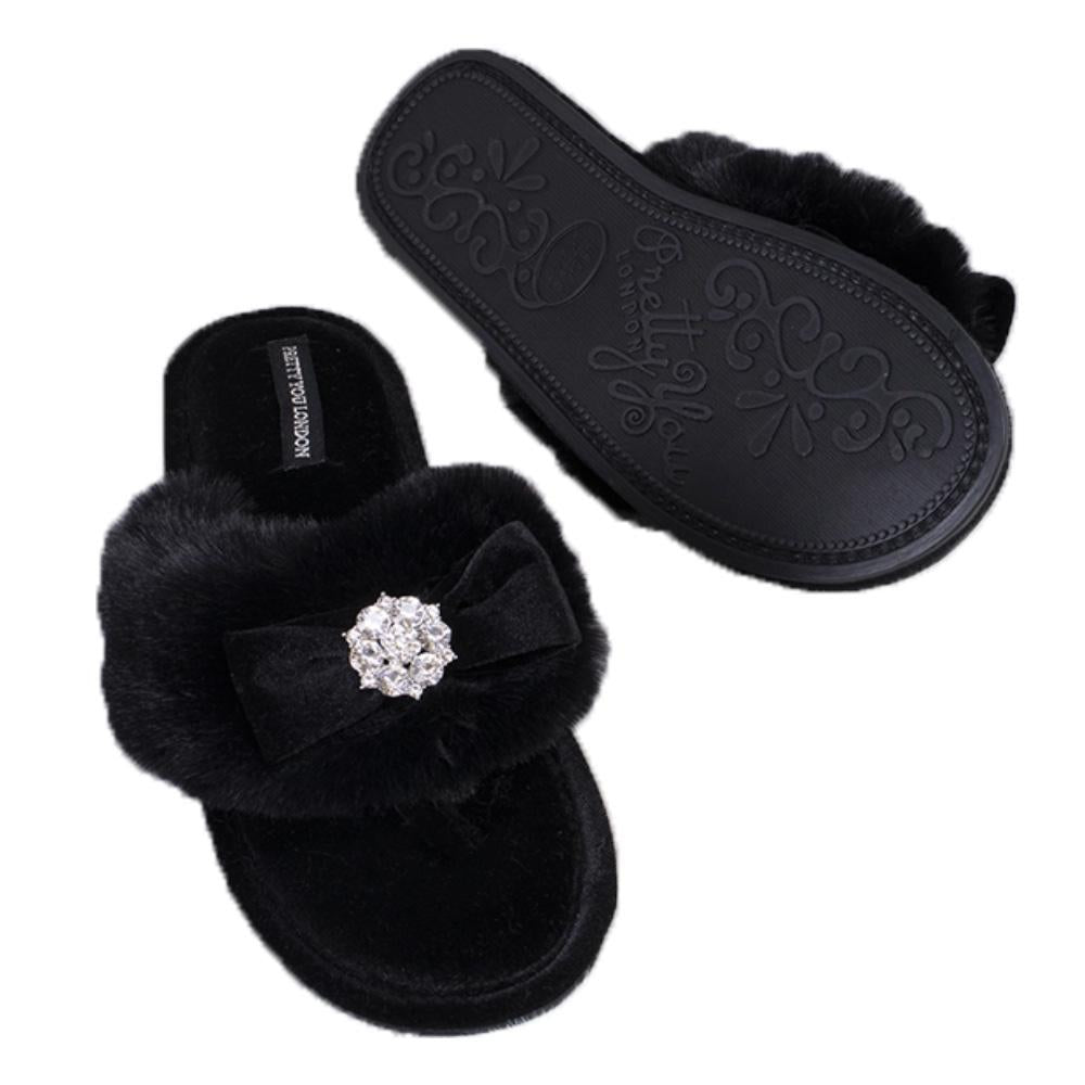 Amelie Black Slippers