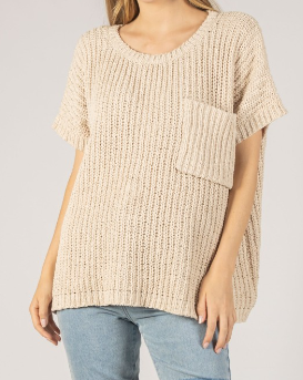 Lyra Cream Sweater Top