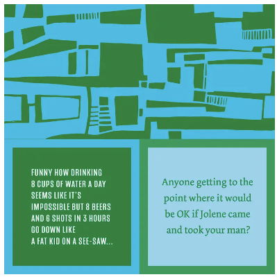 8 Cups of Water/ Jolene Cocktail Napkins