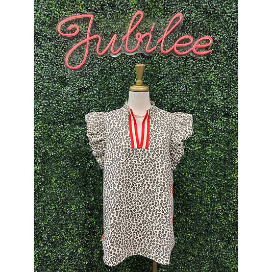 Sabrina Leopard Top