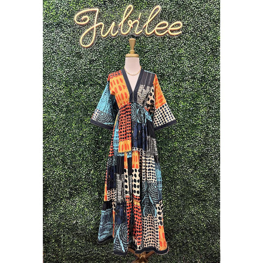 Janet Polka Midi Dress
