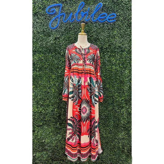 Saya Palm Tree Maxi Dress